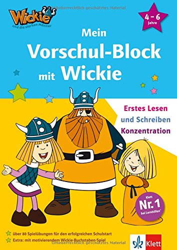 Mein Vorschul-Block mit Wickie: Erstes Lesen und Schreiben - Konzentration Study Guides