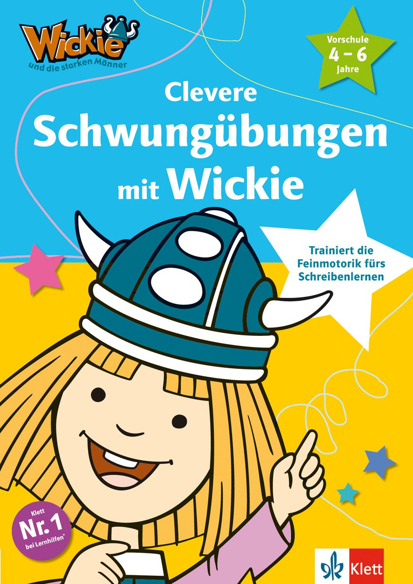 Wickie und die starken Männer: Clevere Schwungübungen mit Wickie - Trainiert die Feinmotorik fürs Schreibenlernen: Vorschule 4 – 6 Jahre (Lesen lernen mit Wickie und die starken Männer) Study Guides