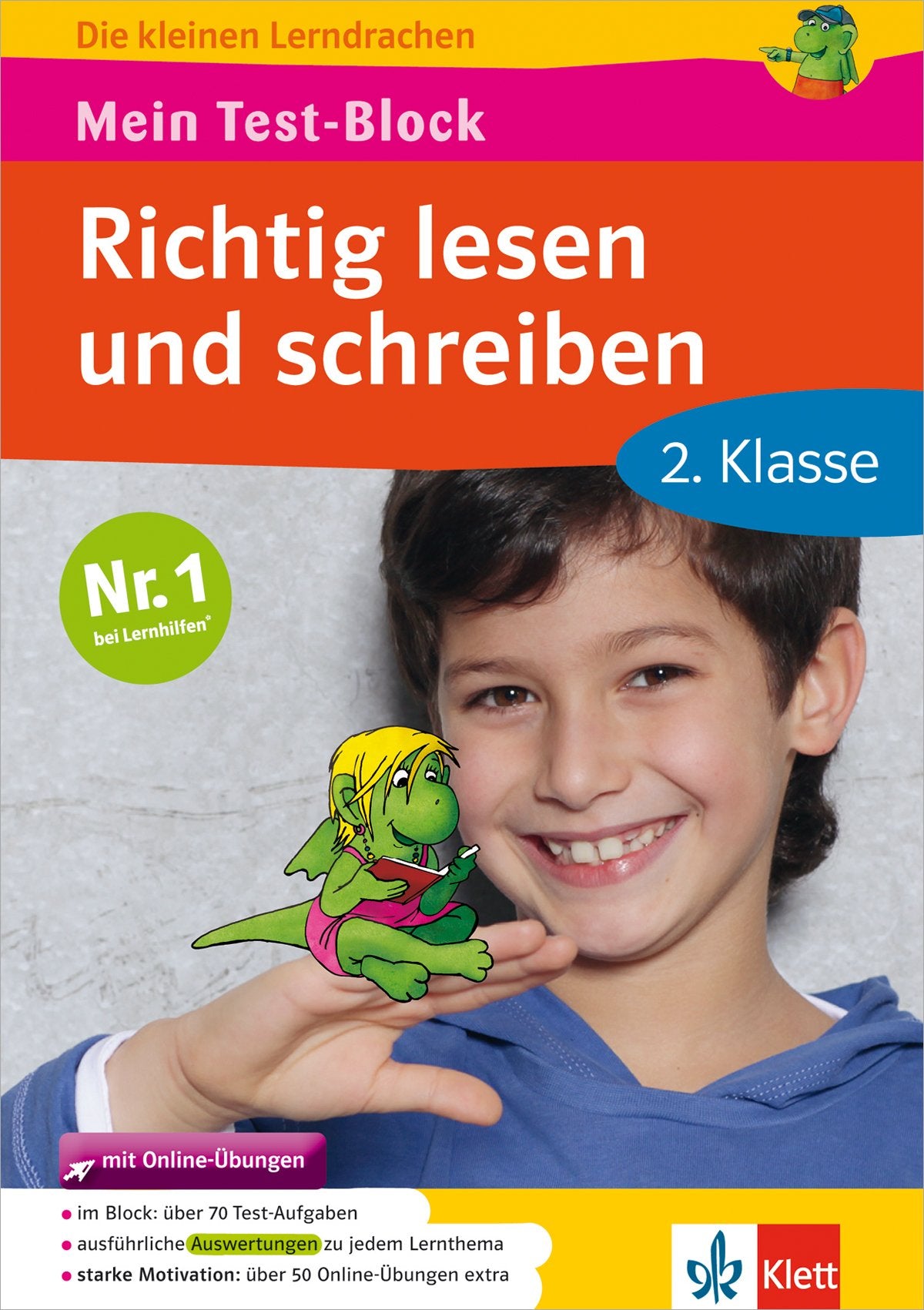 Klett Mein Test-Block: Richtig lesen und schreiben 2. Klasse (Die kleinen Lerndrachen) Study Guides