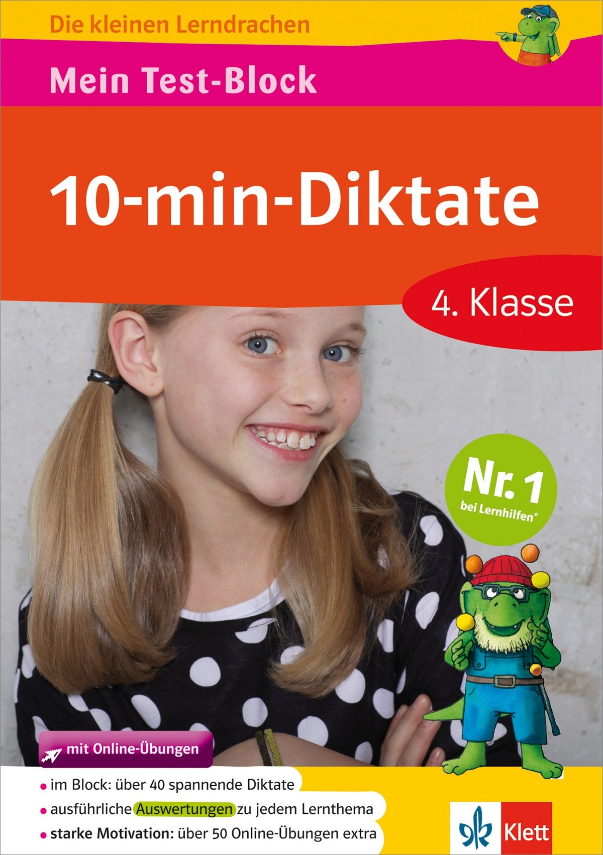 Klett Mein Test-Block: 10-min-Diktate: Deutsch in der Grundschule 4. Klasse (Die kleinen Lerndrachen): 4. Klasse mit Online-Übungen Study Guides