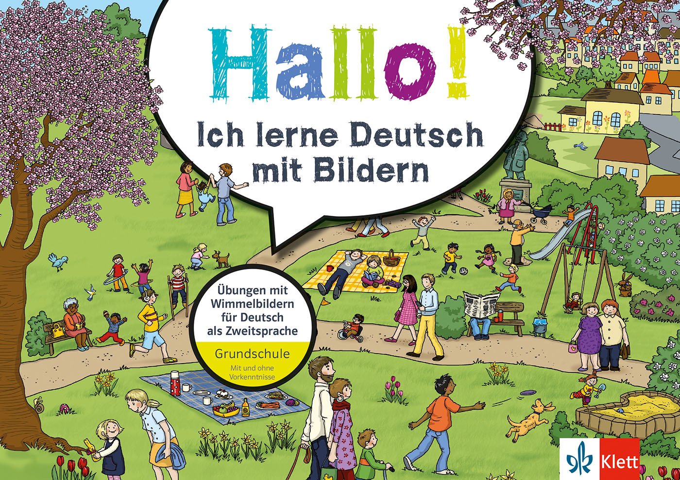 Hallo! Ich lerne Deutsch mit Bildern. Übungen mit Wimmelbildern für Deutsch als Zweitsprache. Grundschule Foreign Languages ​​& Dictionaries