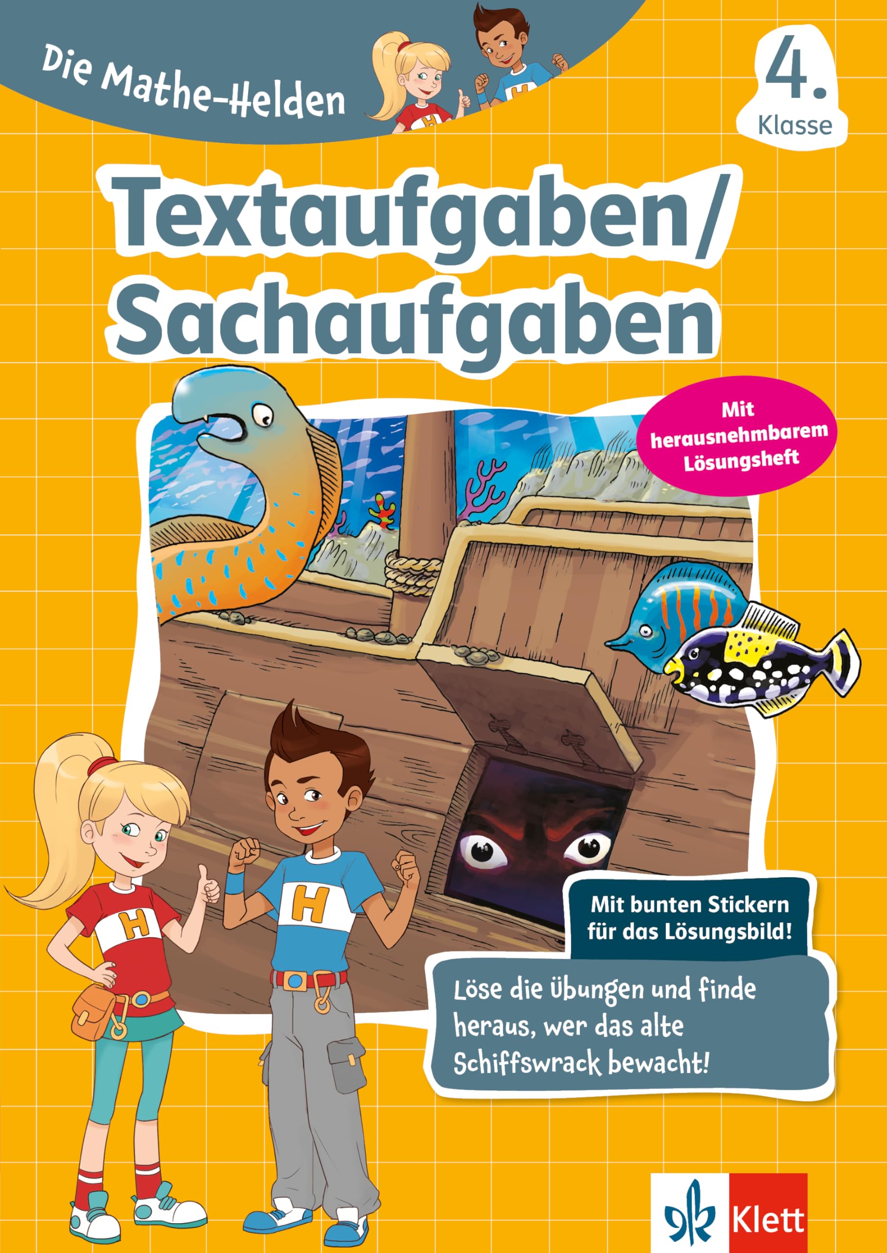 Klett Textaufgaben und Sachaufgaben 4. Klasse: Mathematik-Übungsheft für die Grundschule mit Stickern (Die Mathe-Helden) Study Guides