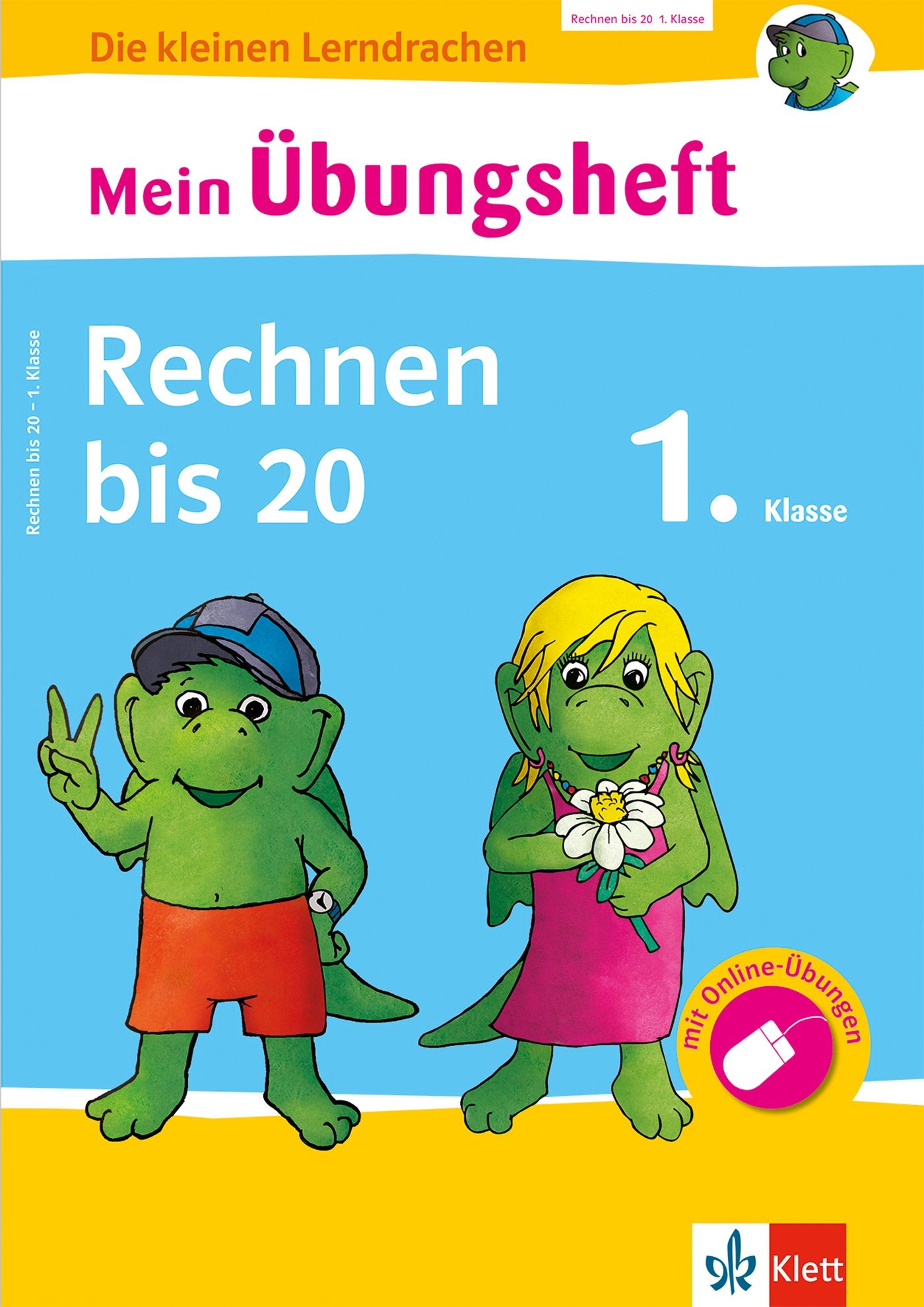 Klett Mein Übungsheft Rechnen bis 20, 1. Klasse: Mathematik in der Grundschule (Die kleinen Lerndrachen): Mit Online-Übungen Study Guides