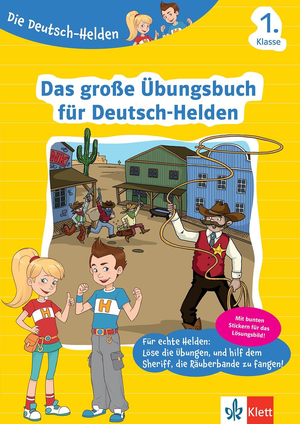 Klett Die Deutsch-Helden Das große Übungsbuch für Deutsch-Helden: 1. Klasse Grundschule (mit Stickern) Study Guides