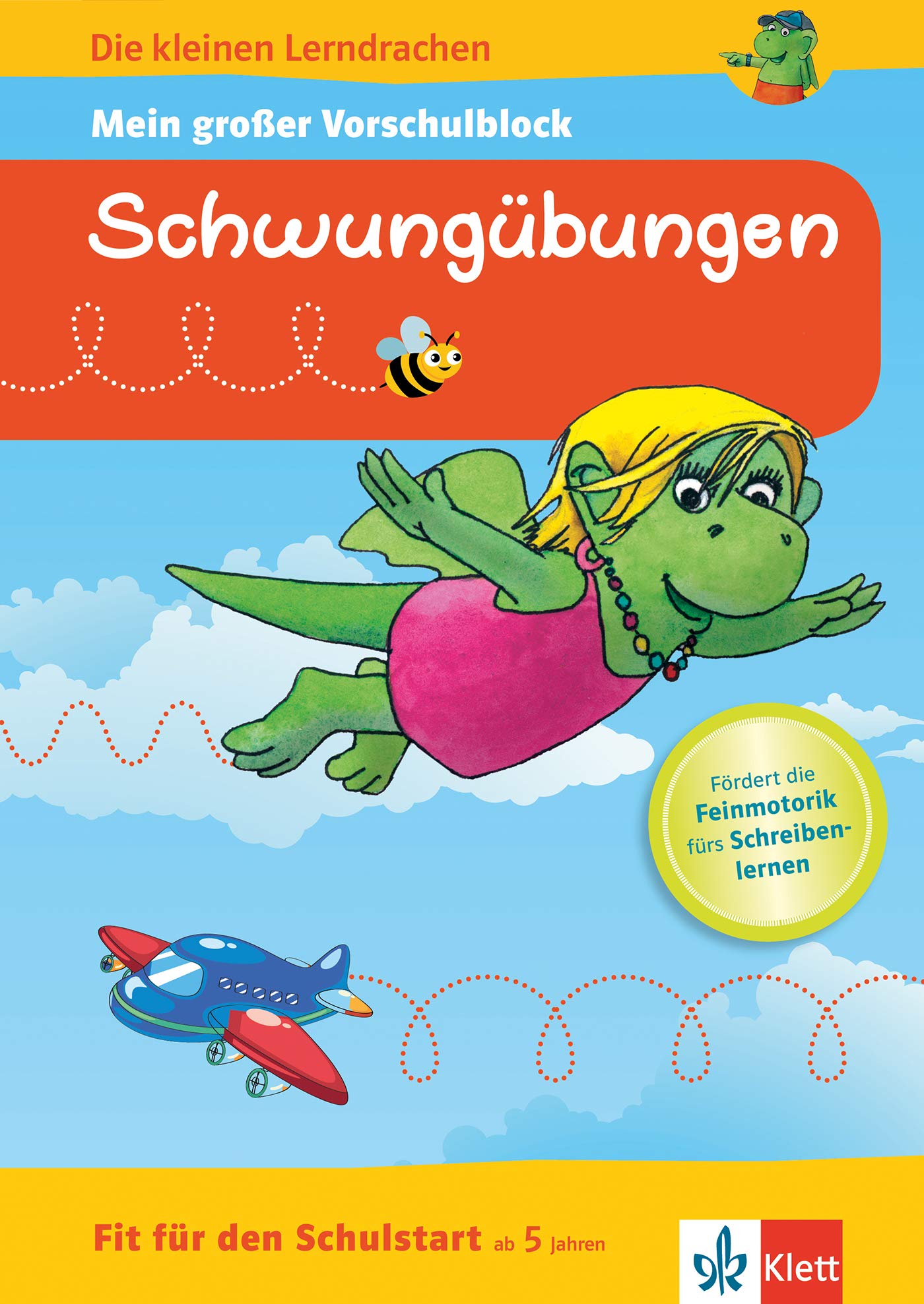 Die kleinen Lerndrachen: Fit für den Schulstart: Mein großer Vorschulblock Schwungübungen Study Guides