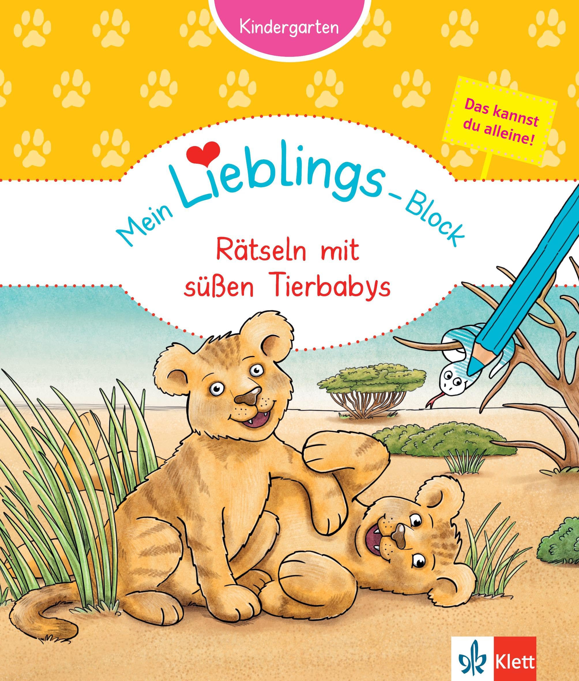 Klett Mein Lieblings-Block Rätseln mit süßen Tierbabys: Kindergarten ab 3 Jahre Non-fiction