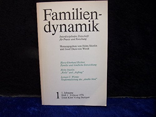 Familiendynamik. 1. Jahrgang. Heft 1 Books