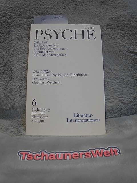 Product Image: Psyche 40. Jahrgang 1986, Heft 6.