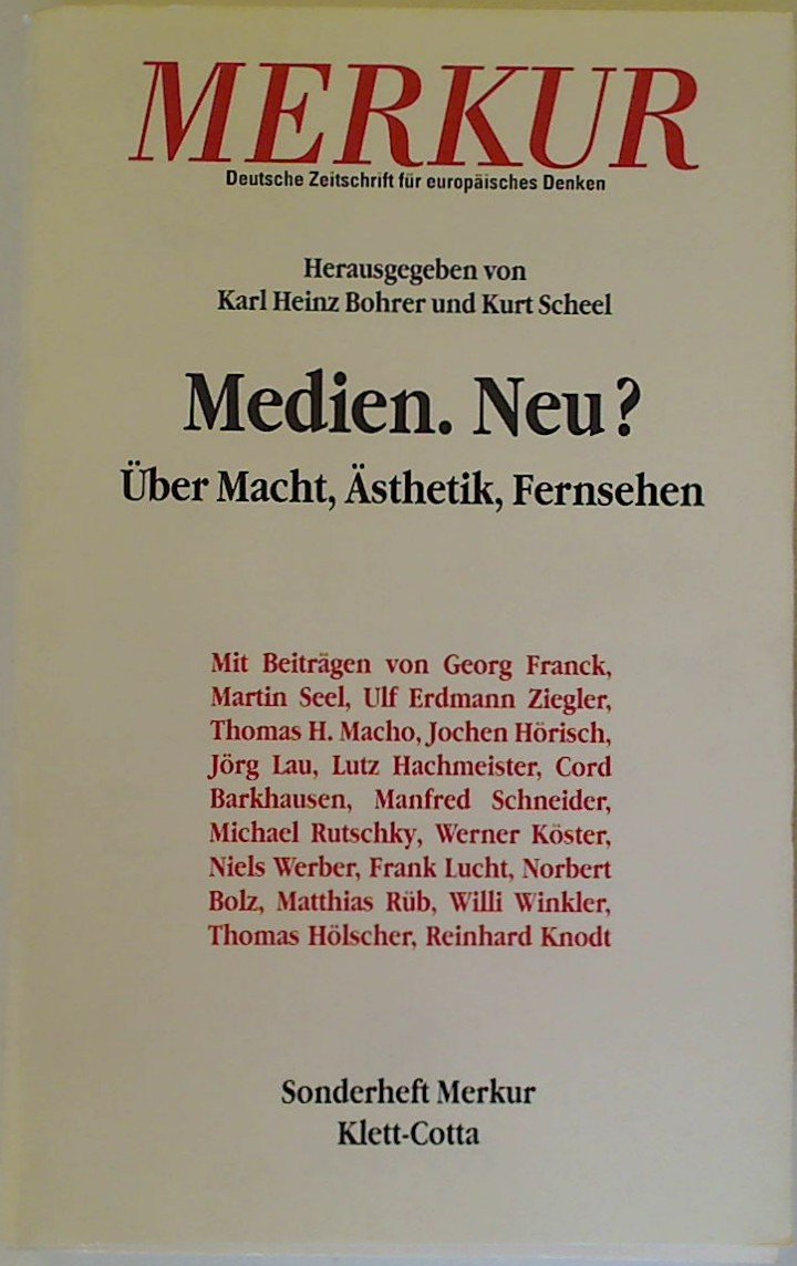 Medien. Neu?: Über Macht, Ästhetik, Fernsehen Film, Art & Culture