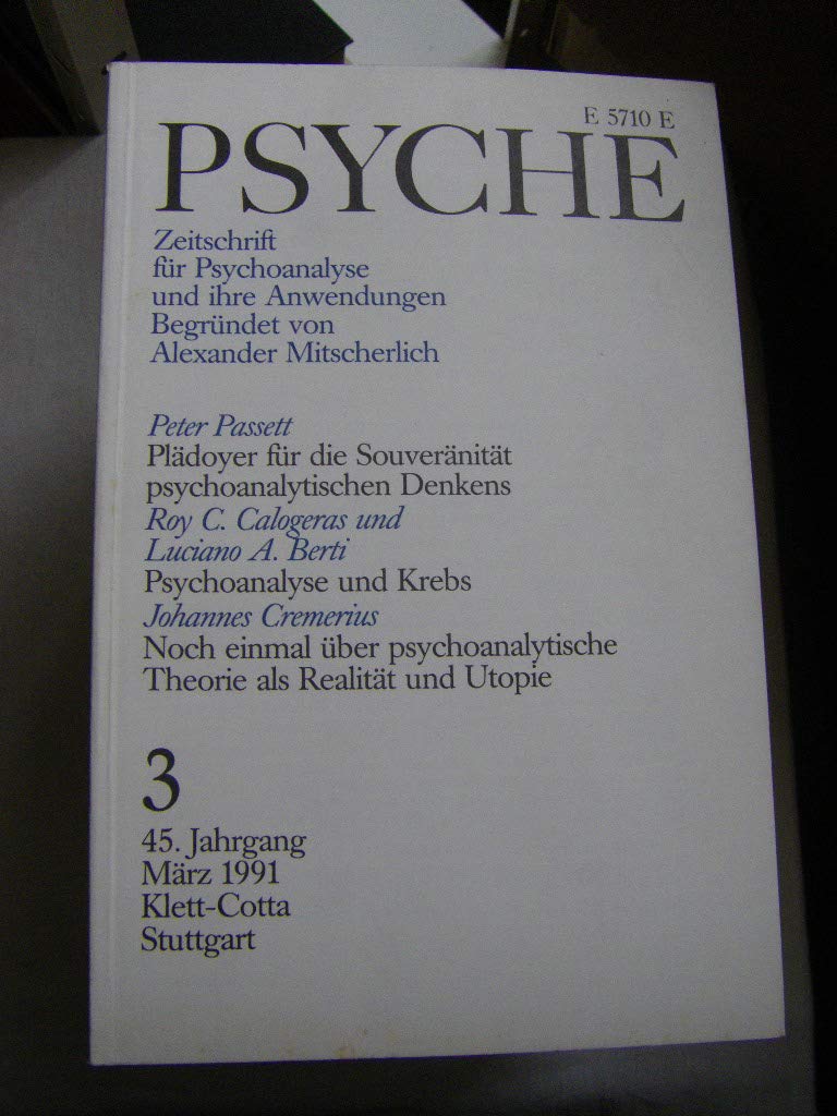 Psyche. Zeitschrift für Psychoanalyse und ihre Anwendung. Heft 3, 45. Jahrgang März 1991 Books