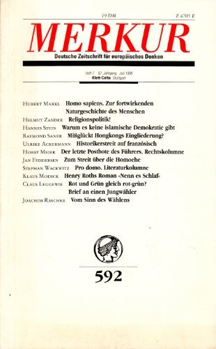 Merkur Deutsche Zeitschrift für europäisches Denken - Nr. 592, Books