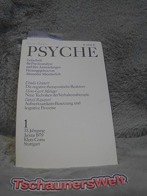Psyche. Zeitschrift für Psychoanalyse und Ihre Anwendungen. 33. Jahrgang 1979 Books