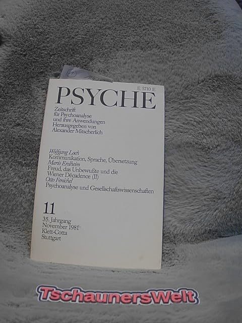 Product Image: Psyche 35. Jahrgang 1981, Heft 11.