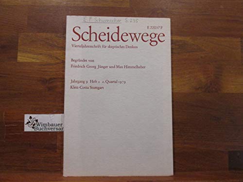 Scheidewege. Jahresschrift für skeptisches Denken, Jahrgang 9, Heft 1. 1. Quartal 1979. Books
