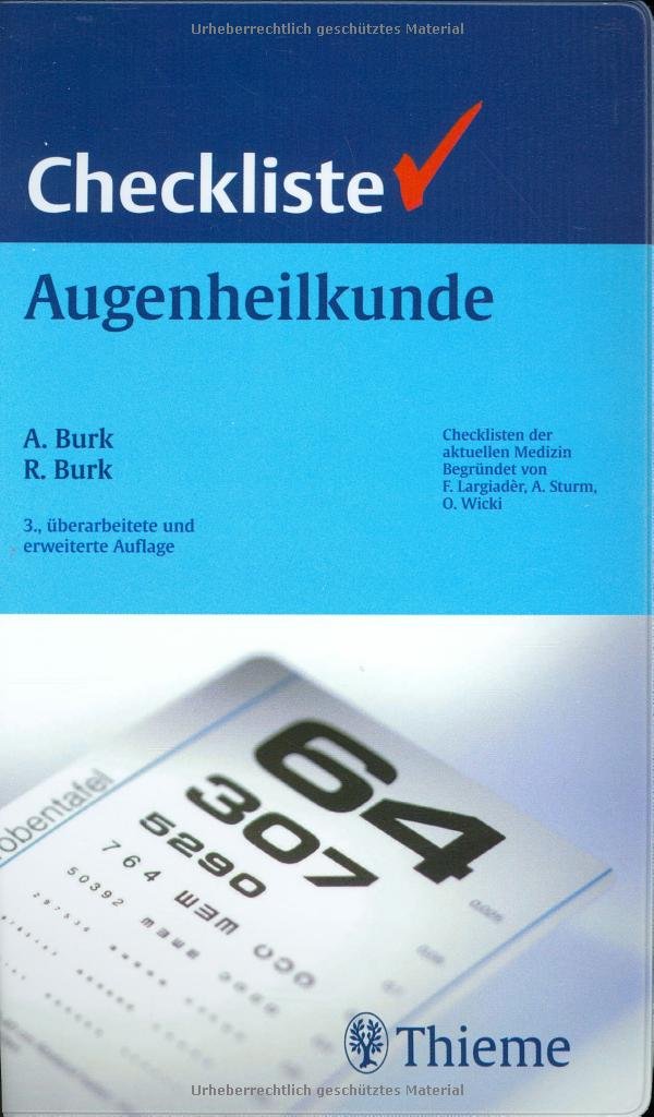 Checkliste Augenheilkunde Medicine Books