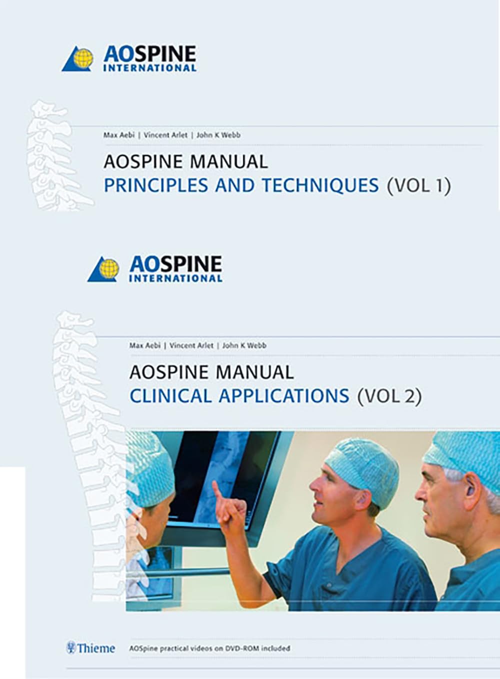 Product Image: AO Spine Manual, Volume 1: Principles and Techniques Volume 2: Clinical Applications