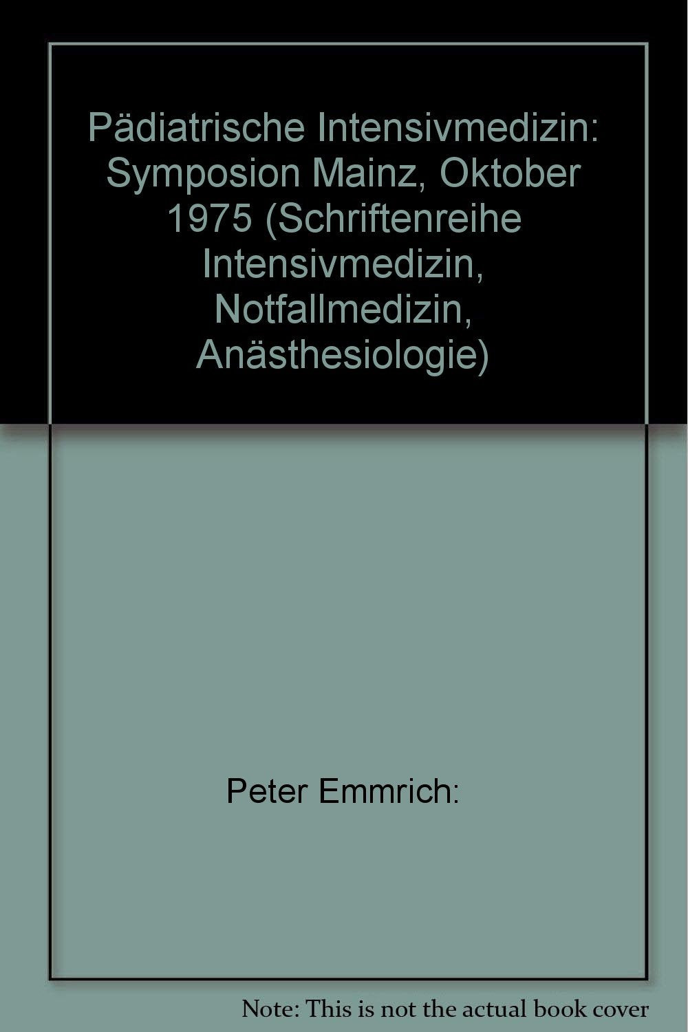 Pädiatrische Intensivmedizin Medicine Books