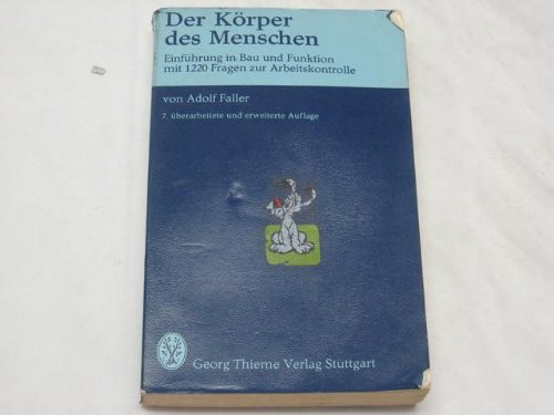 Der Körper des Menschen, Einführung in Bau und Funktion Books