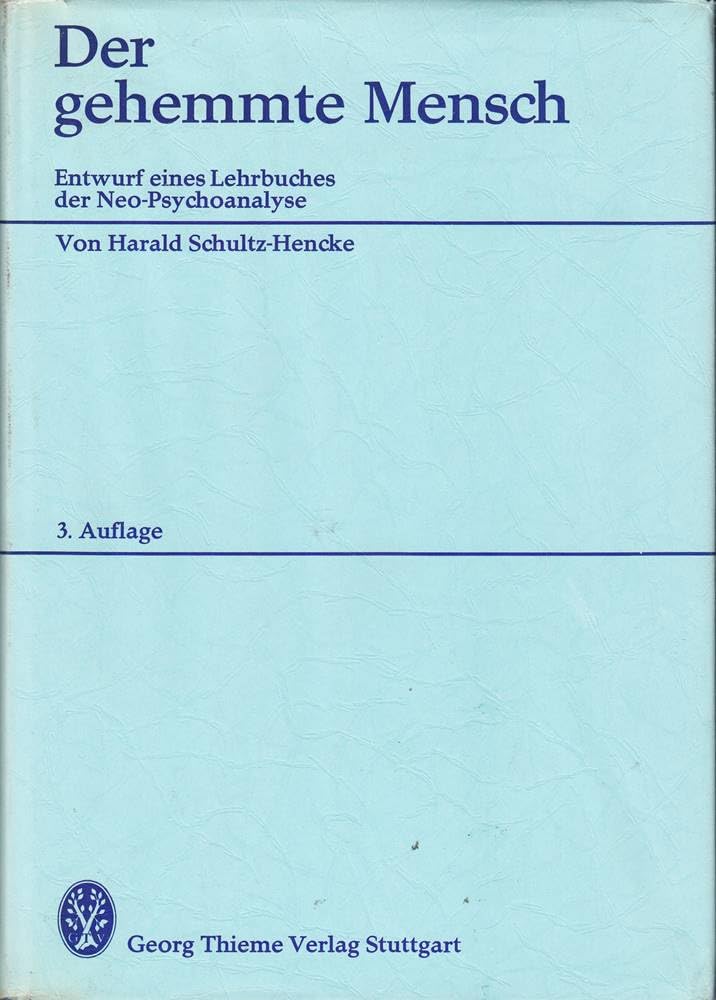 Der gehemmte Mensch. Entwurf eines Lehrbuches der Neo-Psychoanalyse. 3. unveränderte Auflage. OLnbd mit OSU. OSU leicht fleckig, ansonsten sauberes Exemplar. - 320 S. (pages) Books