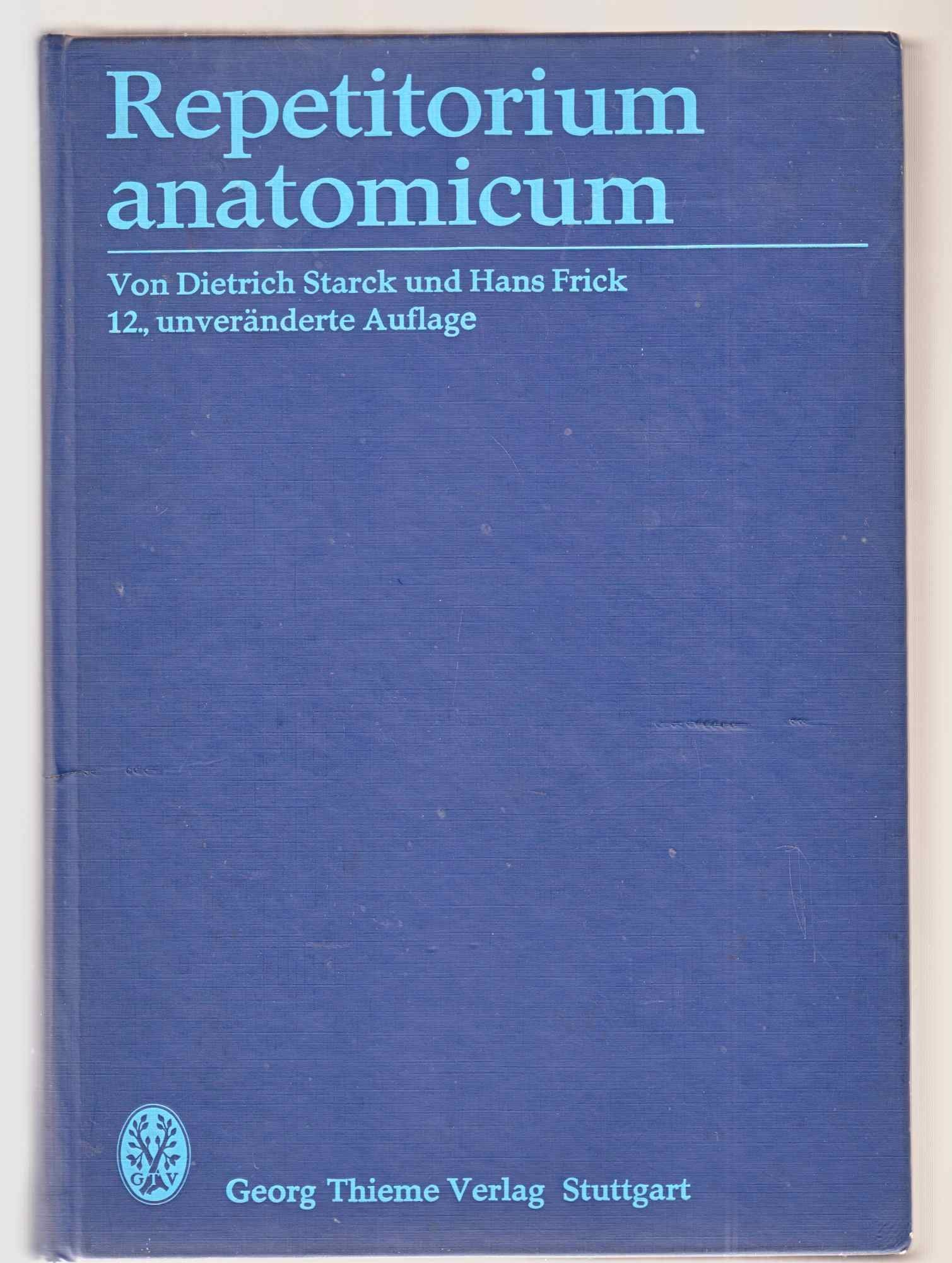Repetitorium anatomicum Medicine