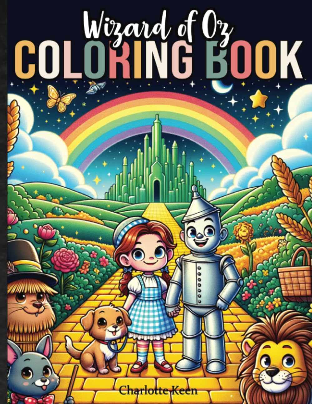 Wizard of Oz Coloring Book: Engaging Cartoon Illustrations of Classic Baum Stories Books