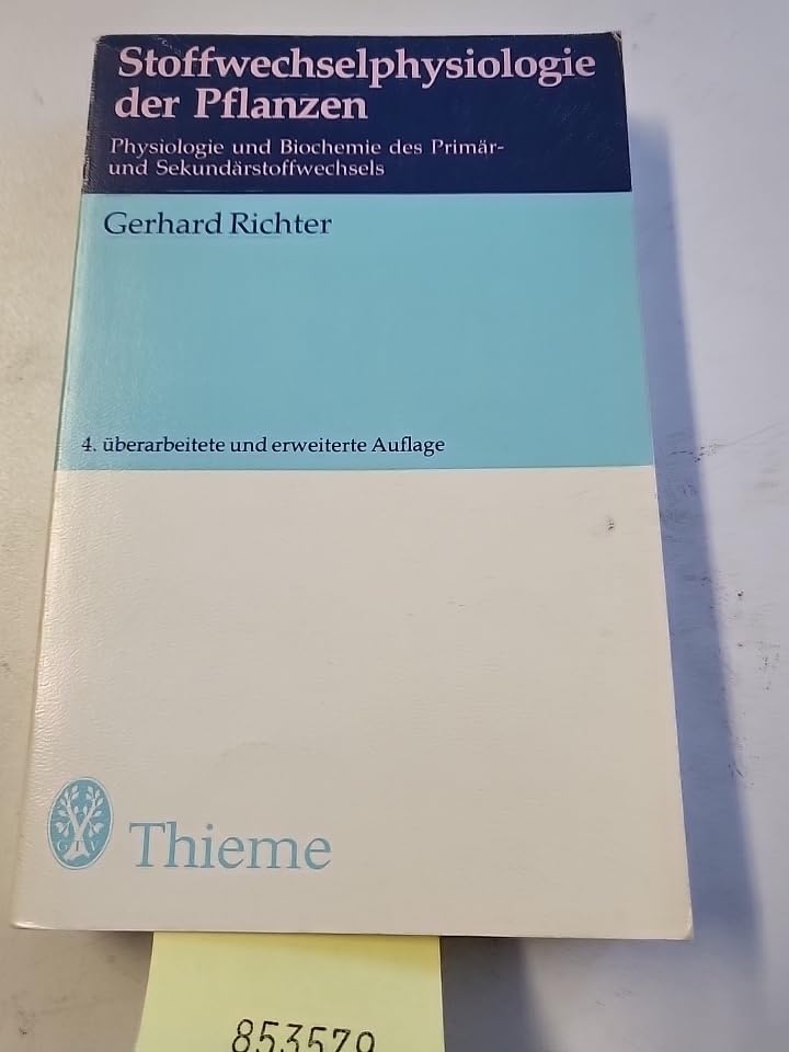Stoffwechselphysiologie der Pflanzen : Physiologie und Biochemie des Primär- und Sekundärstoffwechsels Books
