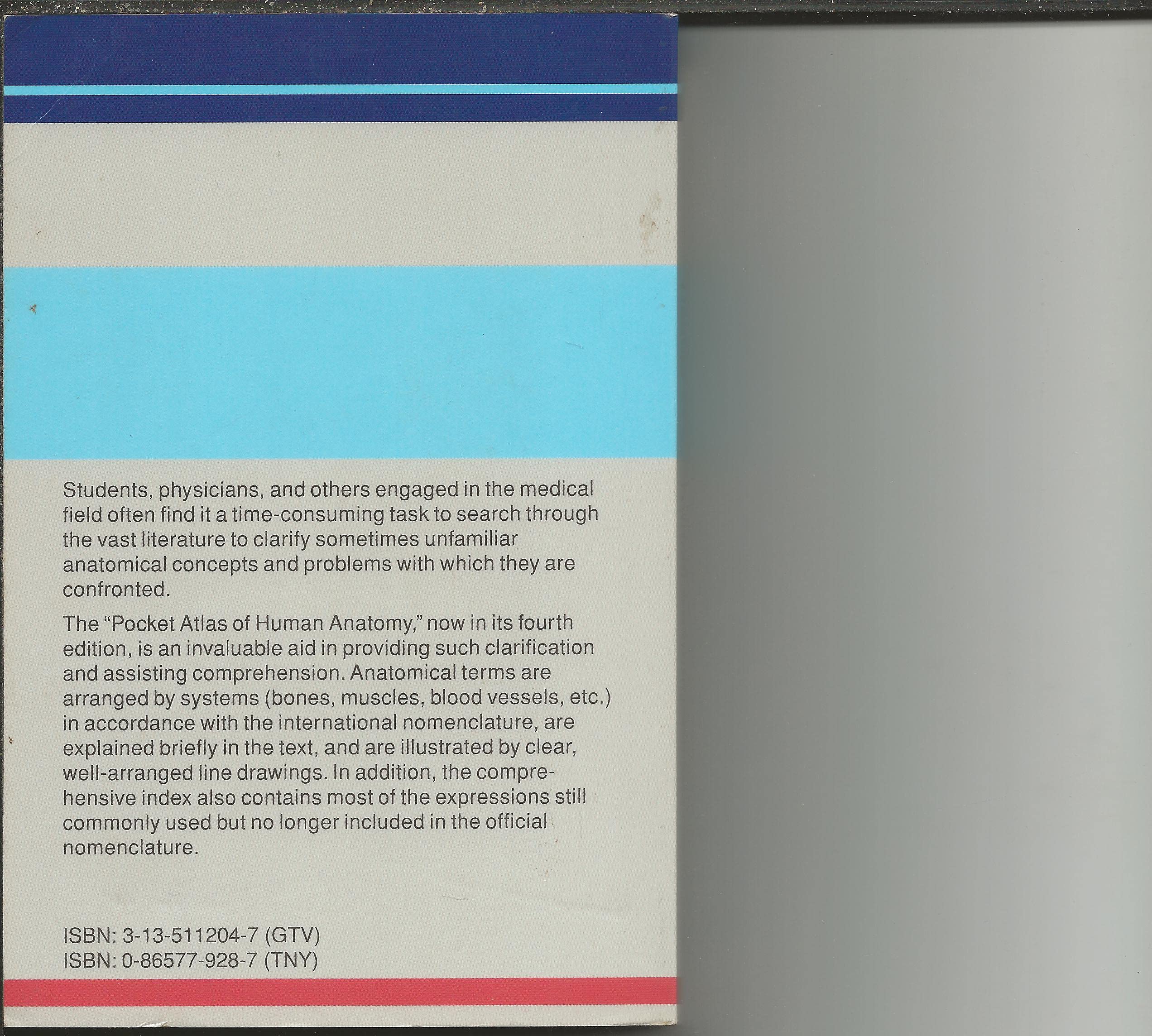 Pocket Atlas of Human Anatomy: Based on the International Nomenclature book