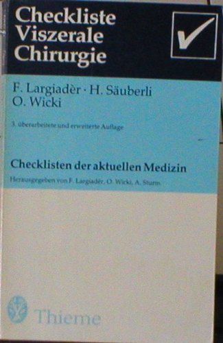 Checkliste Viszerale chirurgie Books