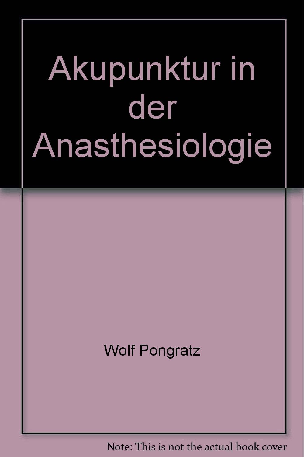 Akupunktur in der Anasthesiologie book