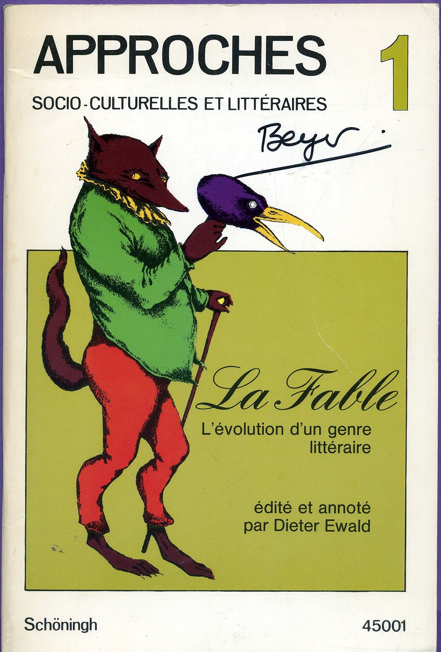 Product Image: La Fable: L'évolution d'un genre littéraire