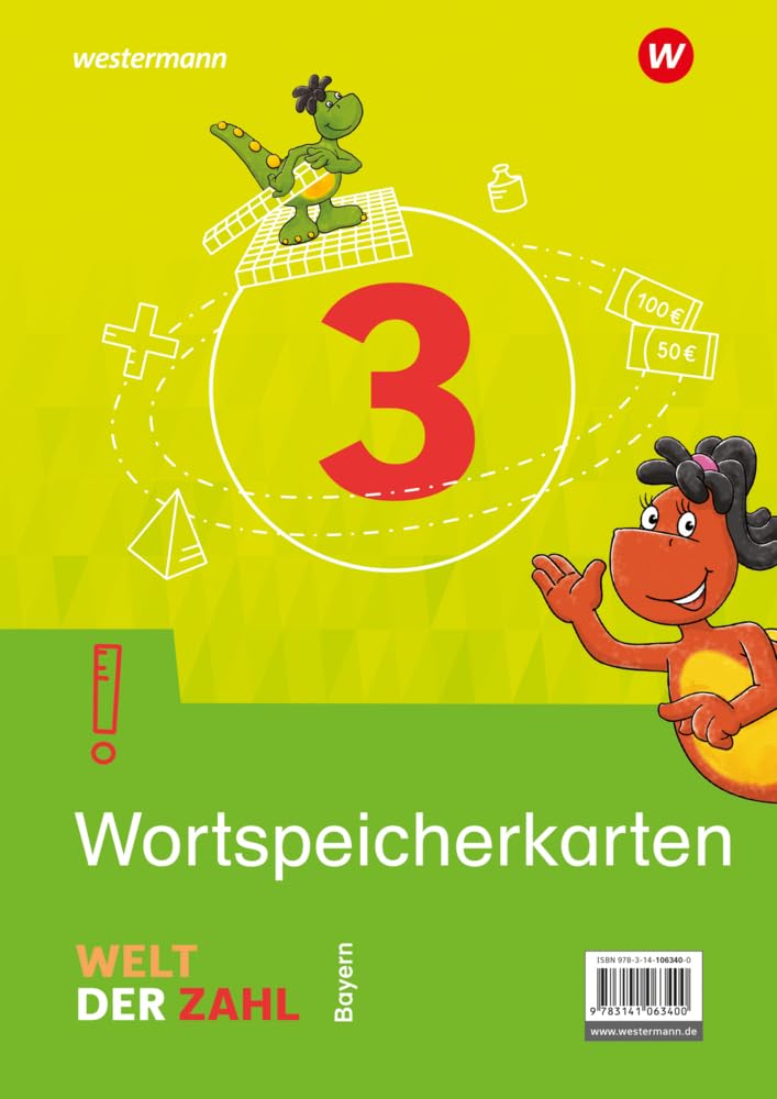 Welt der Zahl - Ausgabe 2022 für Bayern: Wortspeicherkarten 3 Study Guides