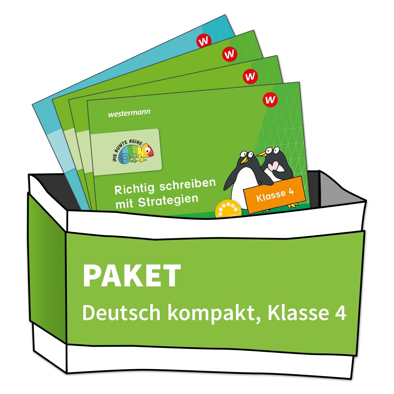 DIE BUNTE REIHE - Deutsch: Paket: Deutsch kompakt Klasse 4 (4 Hefte) Study Guides