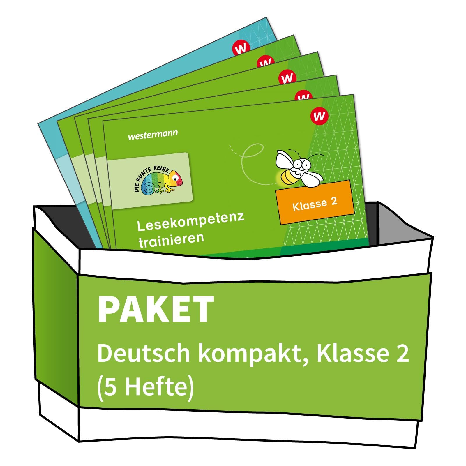 DIE BUNTE REIHE - Deutsch. Paket kompakt Klasse 2 (5 Hefte) Study Guides