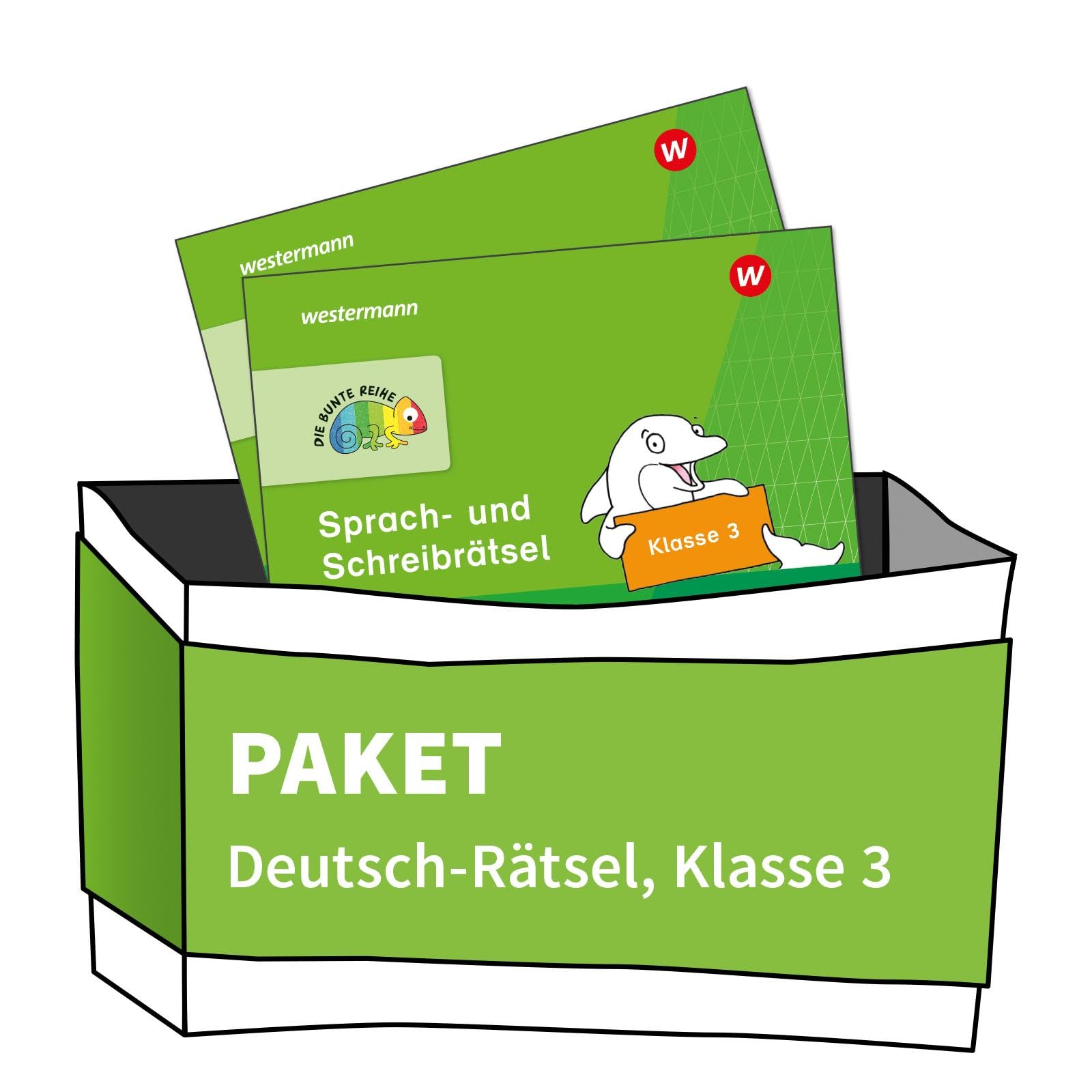 DIE BUNTE REIHE - Deutsch: Paket: Rätsel Klasse 3 (2 Hefte) Study Guides
