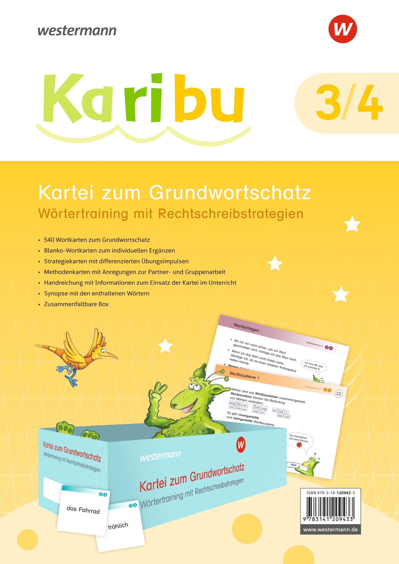 Karibu - Ausgabe 2016: Kartei zum Grundwortschatz 3 / 4 Study Guides