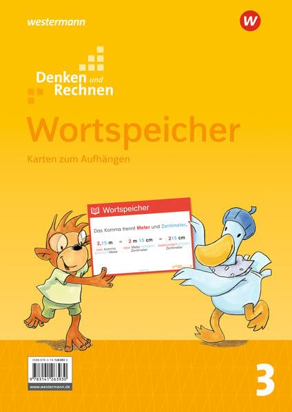 Denken und Rechnen - Allgemeine Ausgabe 2017: Wortspeicherkarten 3 Study Guides
