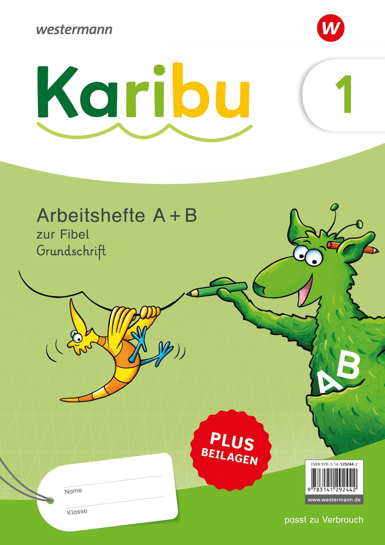 Karibu.Paket Arbeitshefte 1 (Teil A und B) Grundschrift zur Fibel Verbrauch Study Guides