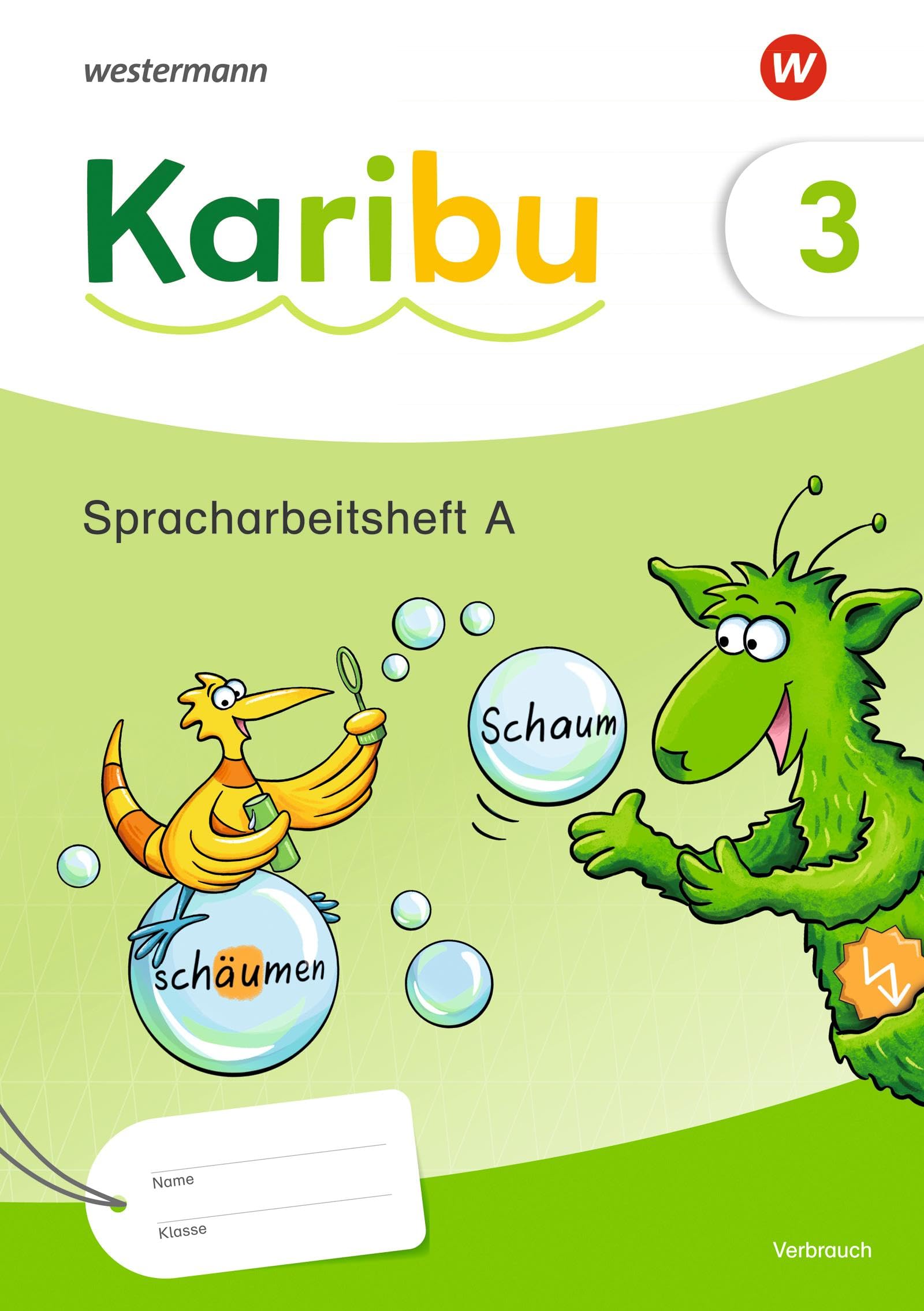 Product Image: Karibu. Spracharbeitshefte 3 DS (Heft A + B) Verbrauch. Druckschrift