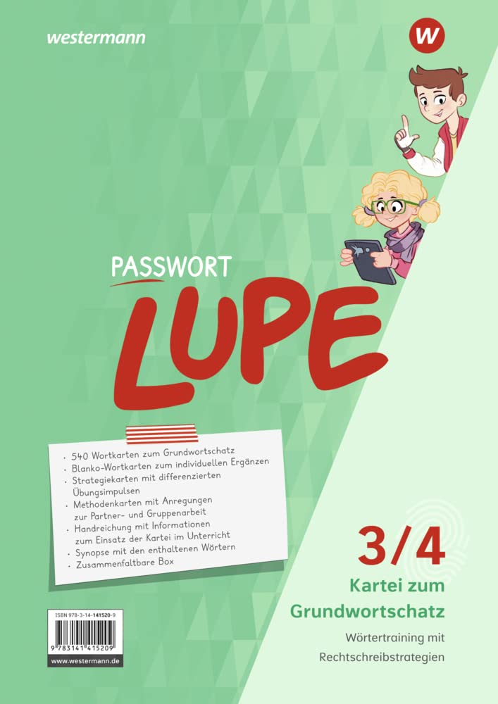 PASSWORT LUPE - Sprachbuch: Kartei zum Grundwortschatz 3/4 (PASSWORT LUPE: Sprachbuch und Spracharbeitshefte) Study Guides