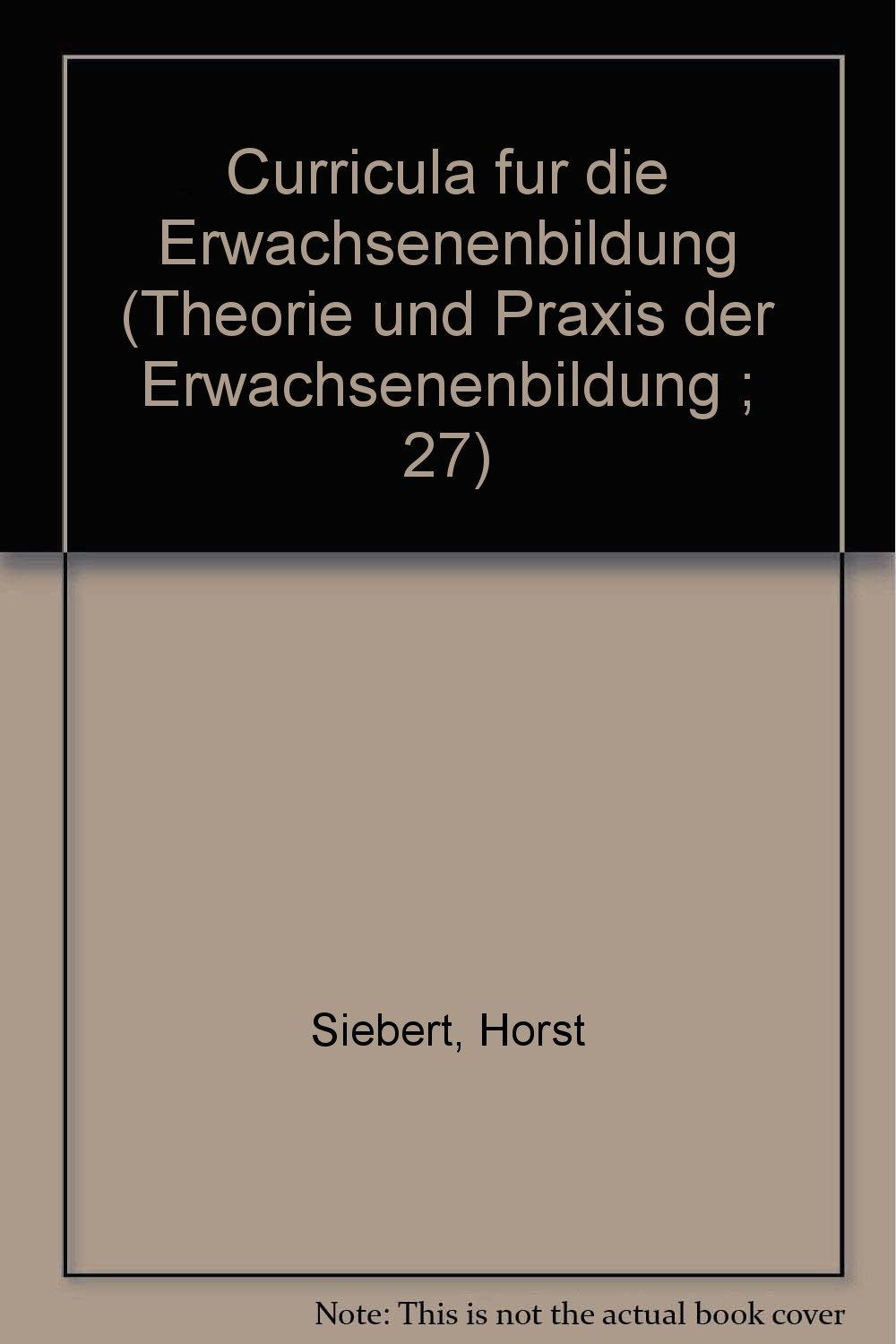Product Image: Curricula fur die Erwachsenenbildung
