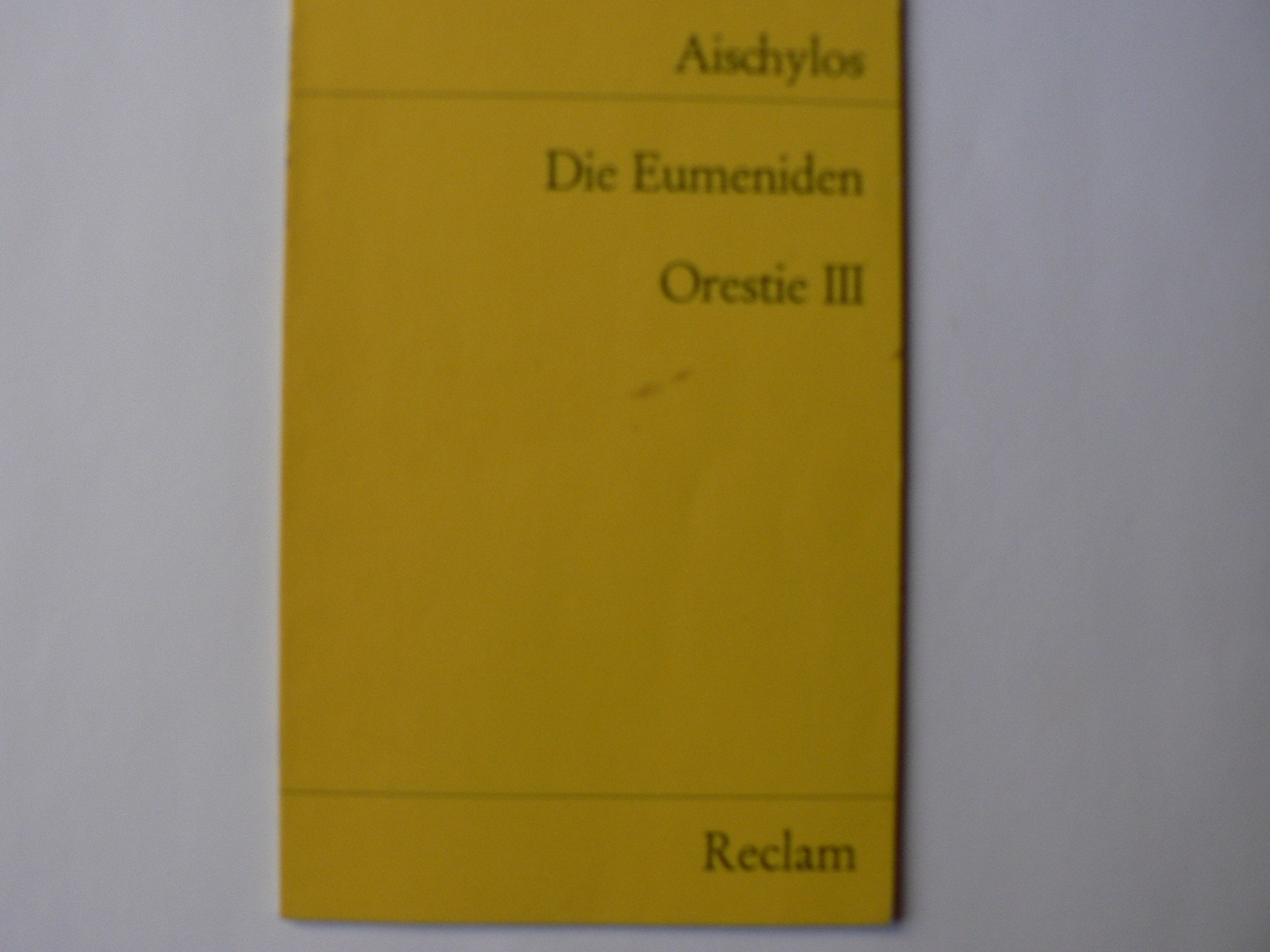 Product Image: Die Eumeniden. ( Orestie III)
