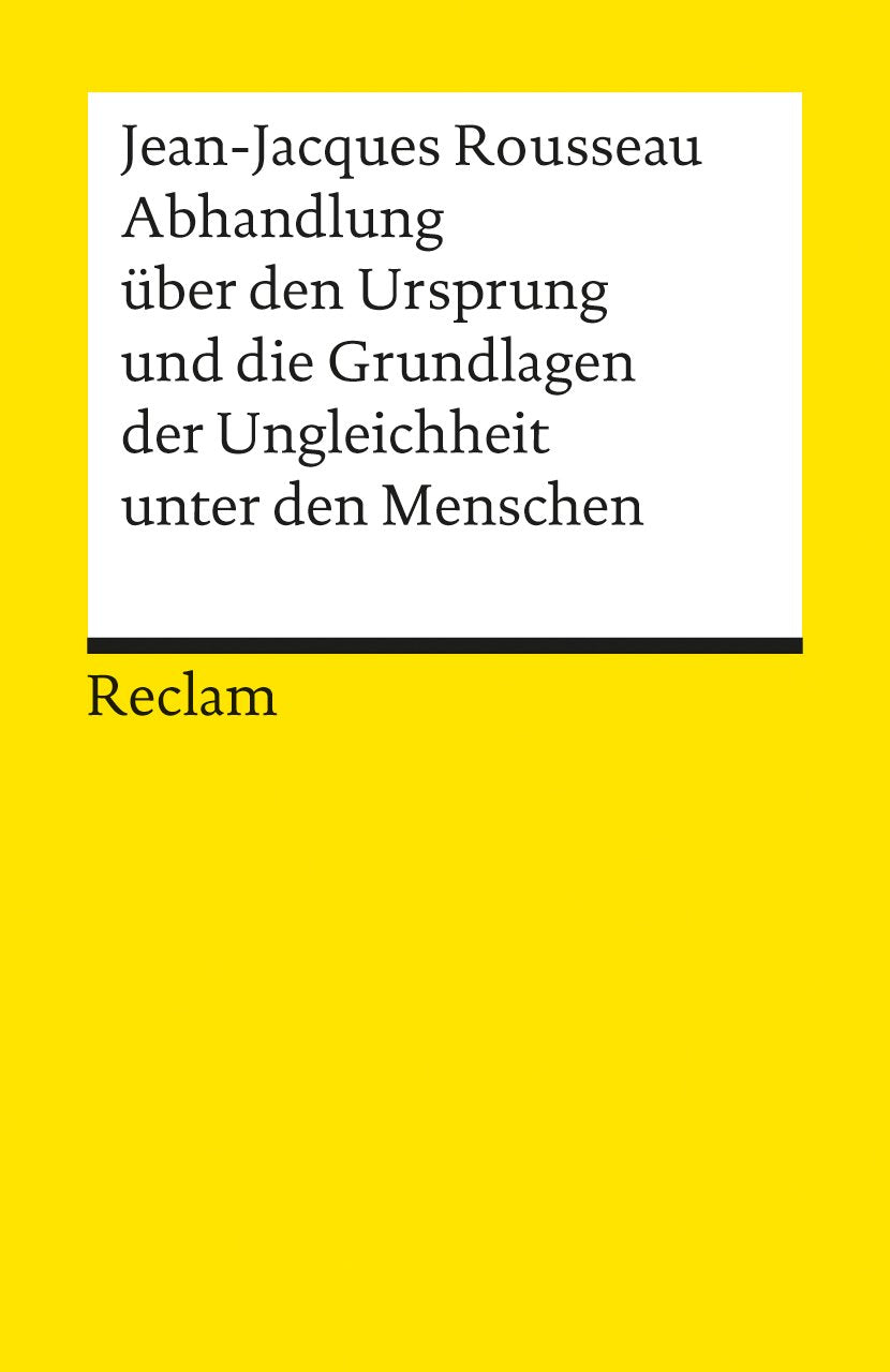 Abhandlung über den Ursprung und die Grundlagen der Ungleichheit unter den Menschen Philosophy