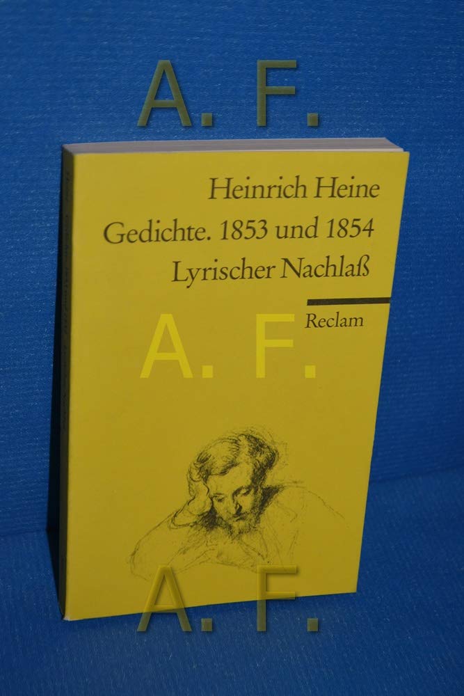 Gedichte. 1853 und 1854: Lyrischer Nachlass (Reclams Universal-Bibliothek) Contemporary literature
