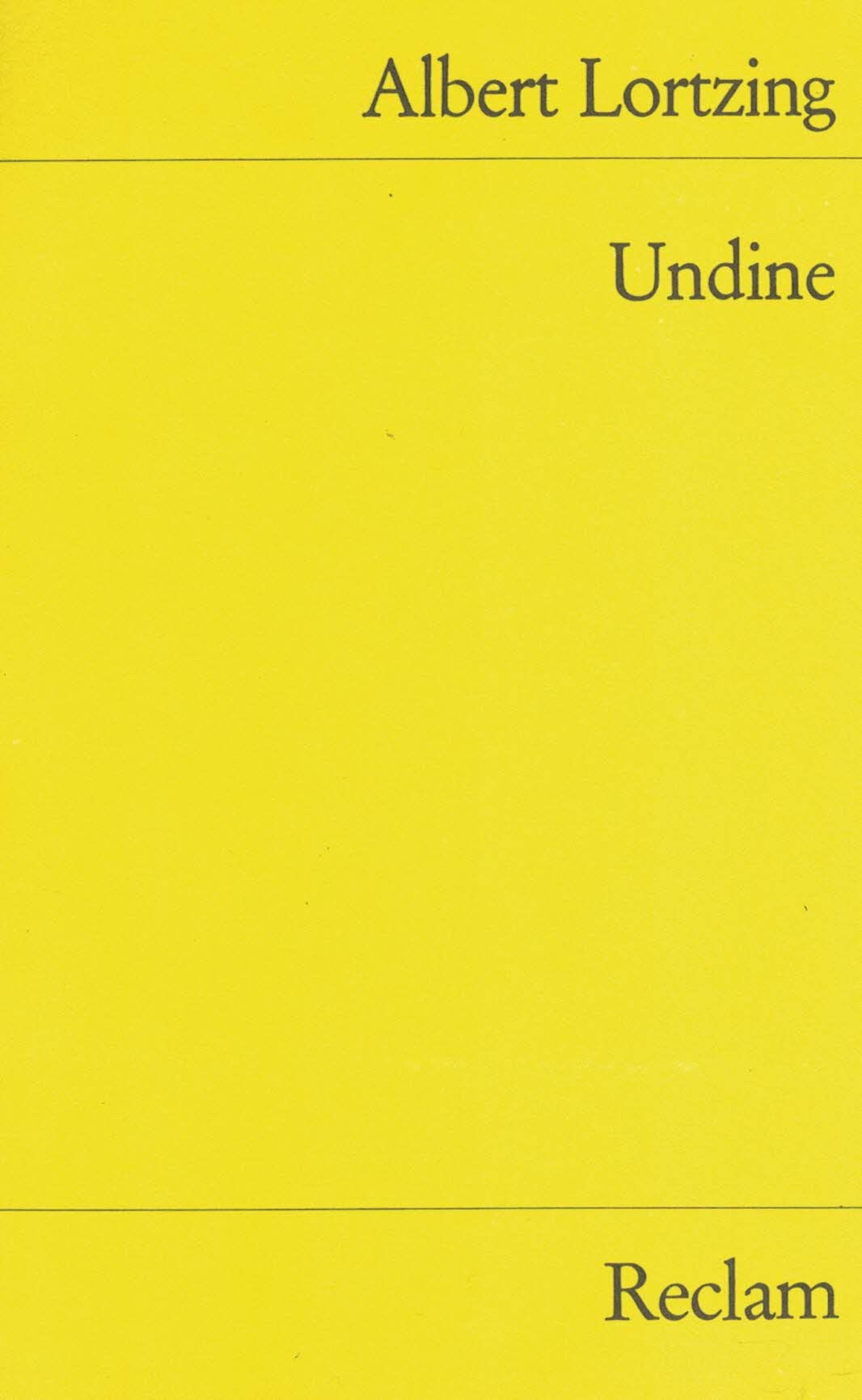 Undine (Reclams Universal-Bibliothek) Sheet Music