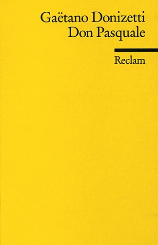 Don Pasquale (Reclams Universal-Bibliothek) Sheet Music