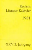 Reclams Literatur-Kalender 1981 Books