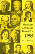Reclams Literatur-Kalender 1985 Books