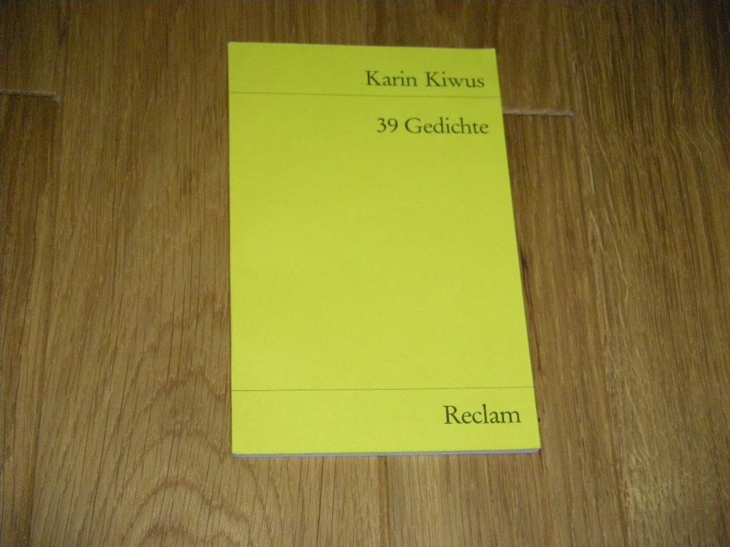 39 Gedichte (Reclams Universal-Bibliothek) Contemporary literature