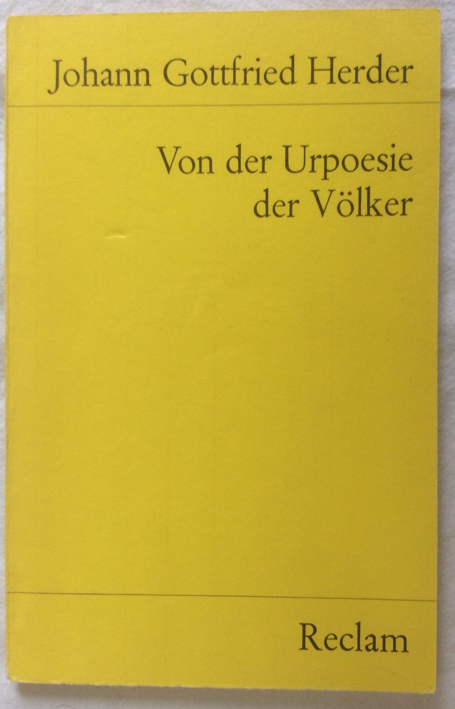 Von der Urpoesie der Völker. book