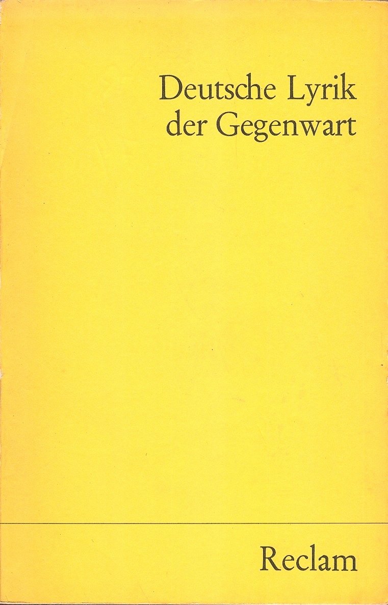 Deutsche Lyrik der Gegenwart. Books
